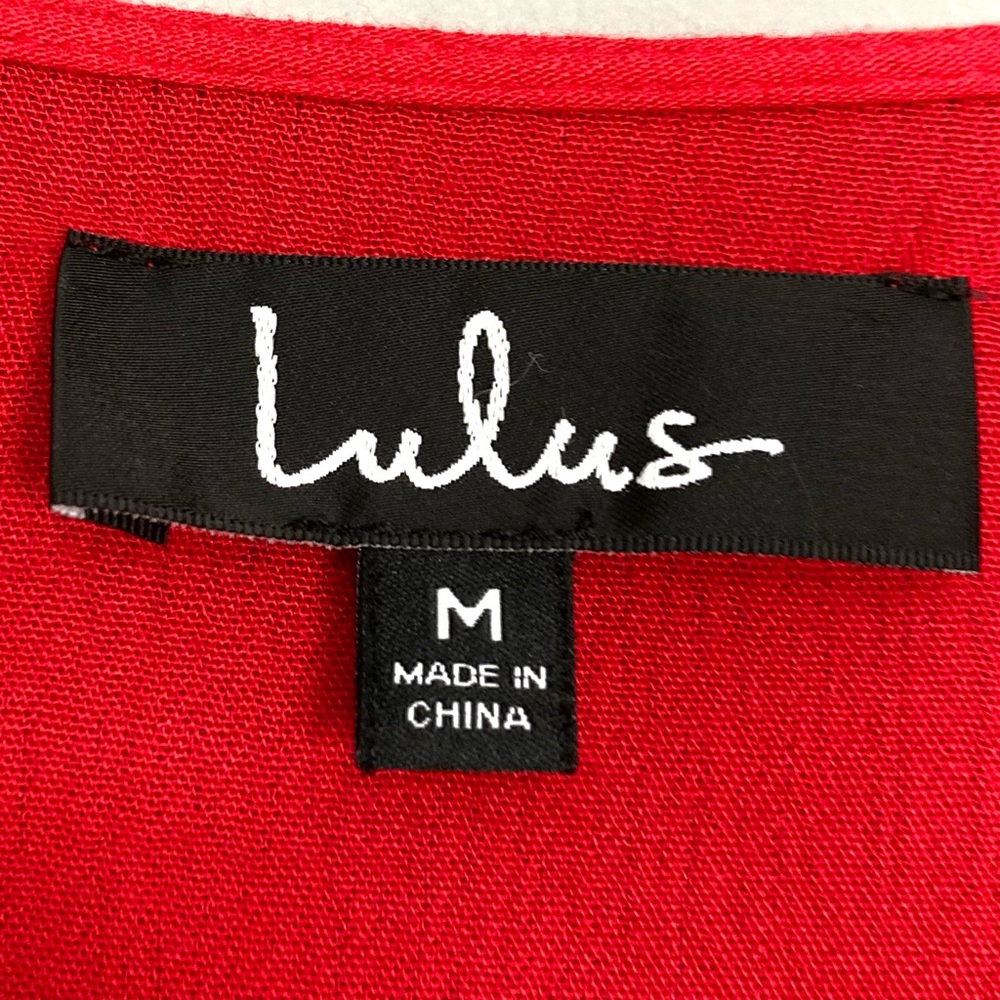 Lulu’s Much Obliged Maxi Wrap Dress M RED Great Condition - Picture 9 of 10